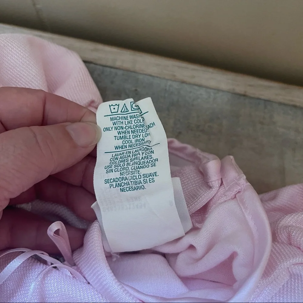 Rose Cottage Pink Rose Bud Lace Trim One Piece Dress​